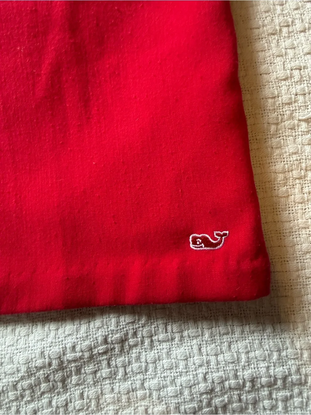 Vineyard Vines Red Ruffle Sleeve Shift Dress